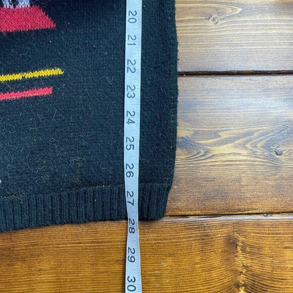 Vtg Present Co by Bobbie Brooks Y2K Sleeveless Sweater Black Sun Robot size Med - Picture 7 of 8